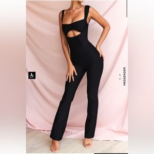 BLACK BANDAGE JUMPSUIT - worn once!
